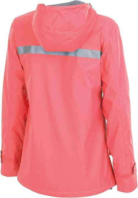 Charles River Women's New Englander Rain Jacket-Coral