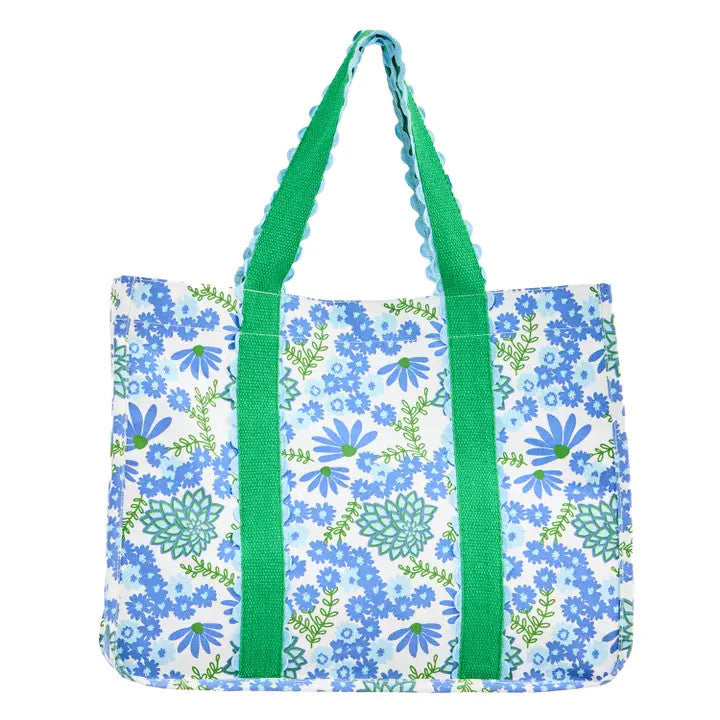 Mary Square Monaco Tote - Daisy Chain White