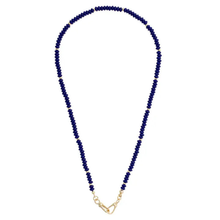 Canvas Aurora Beaded Necklace - Navy