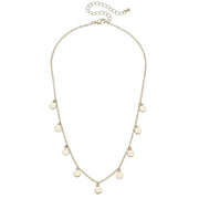 Canvas Greyson Disc Drip Necklace in Shiny Gold