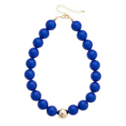 Canvas Marjorie Game Day Beaded Necklace - Blue