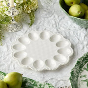 Certified International Perlette Cream Egg Plate