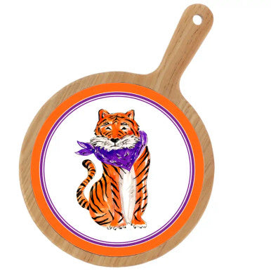 Boston International Purple Tiger Bamboo Ceramic Cheese Board