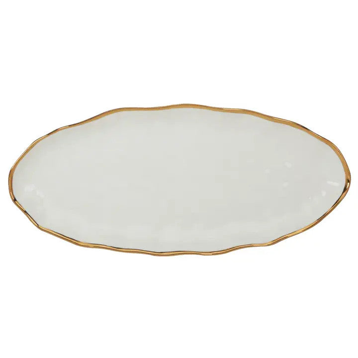 Certified International Regency Gold Oval Fish Platter