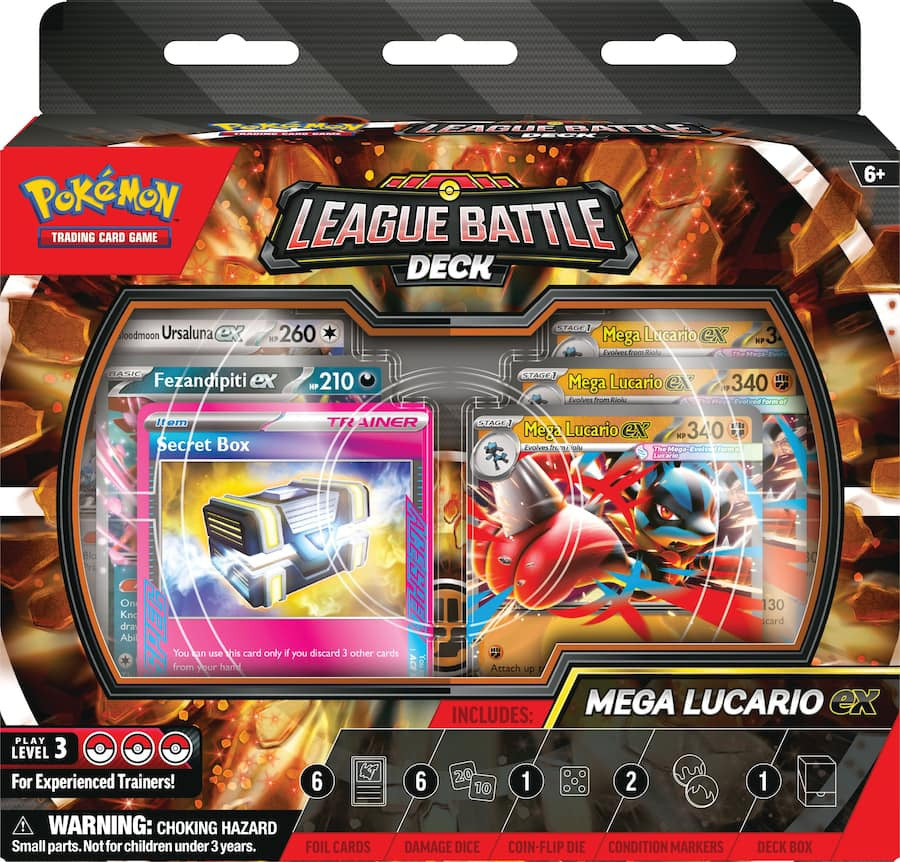 Pokémon TCG Mega Lucario ex League Battle Deck Box