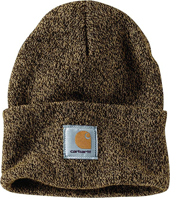 Carhartt Knit Cuffed Beanie-Dark Brown/Sandstone