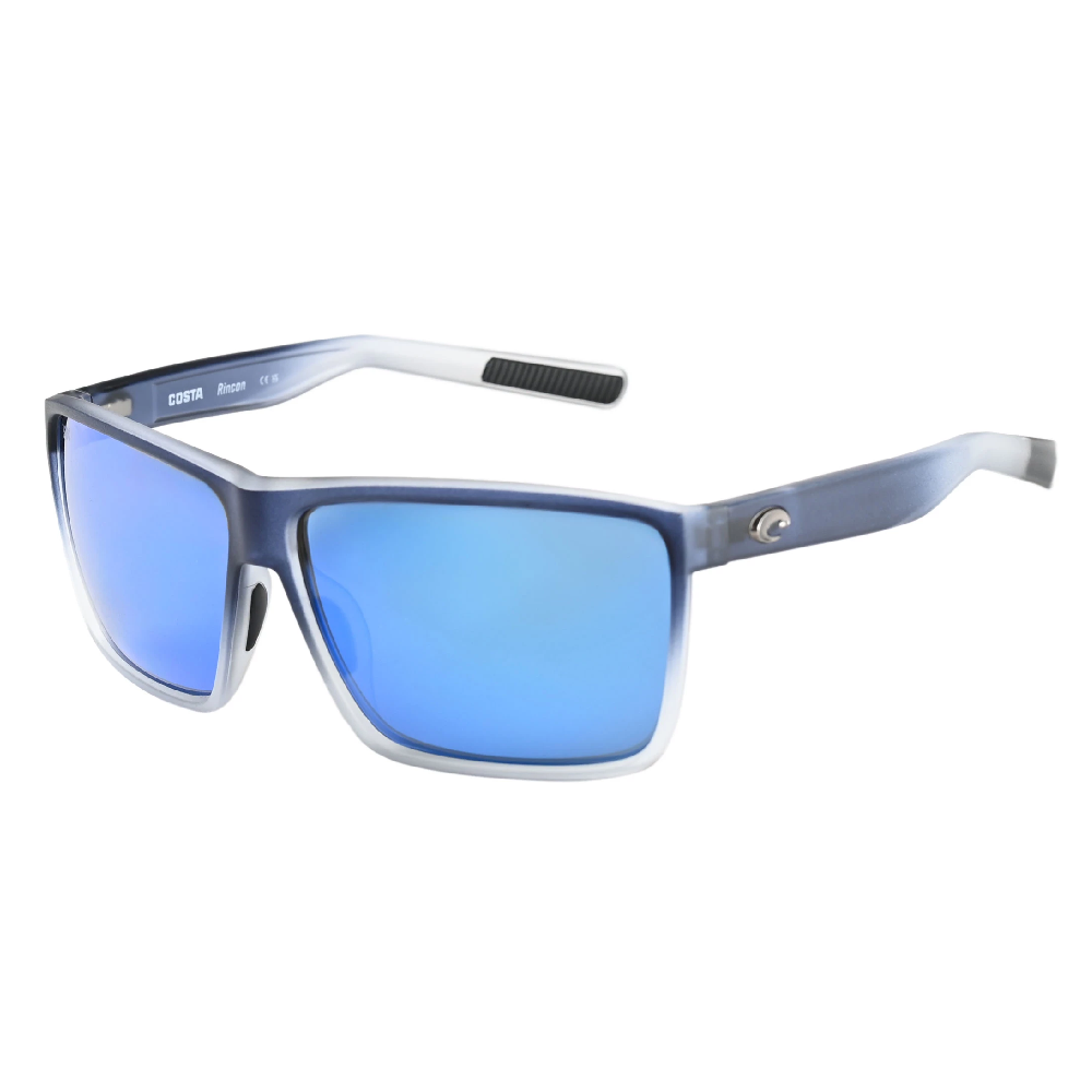 Costa Del Mar Rincon Polarized Sunglasses – Matte Deep Blue Fade Frame with Blue Mirror Lens