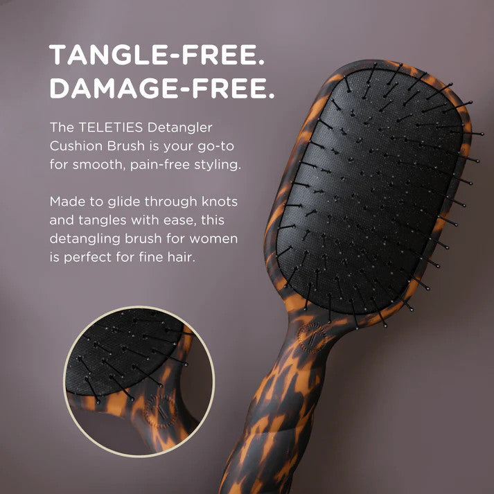 Teleties Detangler Hair Brush for Fine Hair – Tortoise