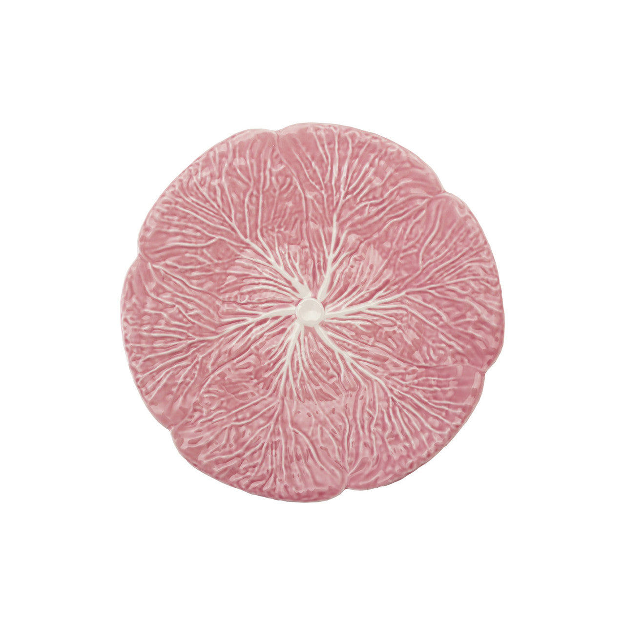 Creative Co-Op Pink Stoneware Cabbage Plate