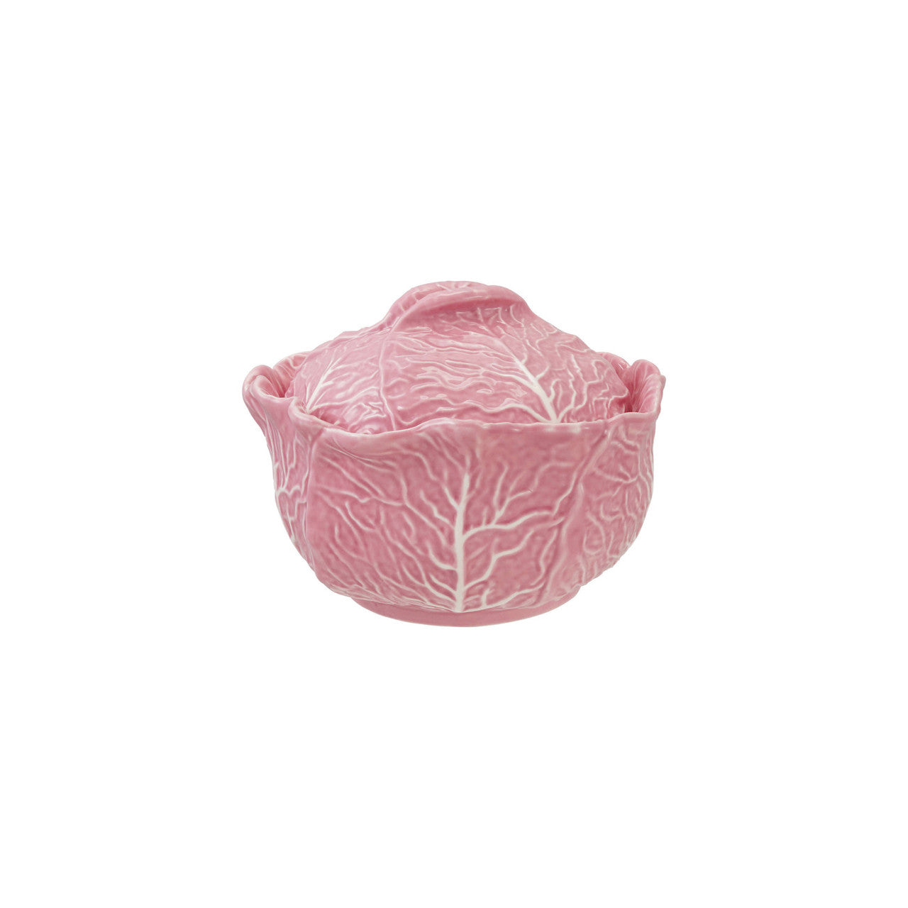 Creative Co-Op 2-1/2 Quart Pink Stoneware Cabbage Tureen