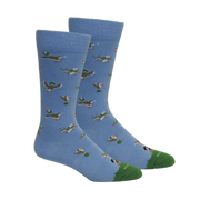 Brown Dog “Duck Hunt” Della Blue Crew Sock