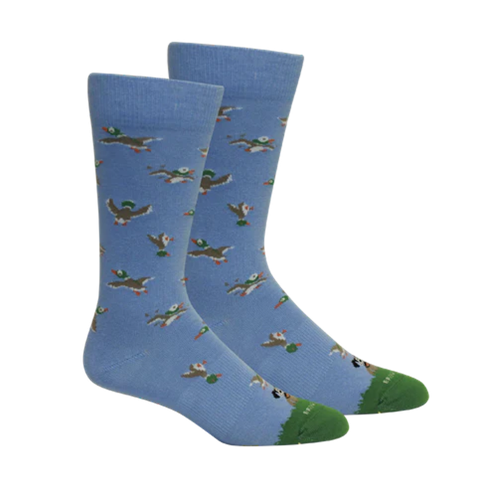 Brown Dog “Duck Hunt” Della Blue Crew Sock