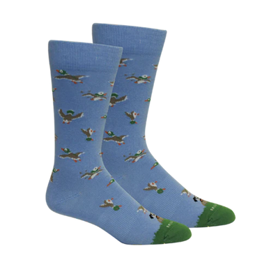 Brown Dog “Duck Hunt” Della Blue Crew Sock