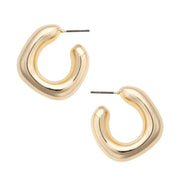 Alice Hoop Earrings - Shiny Gold