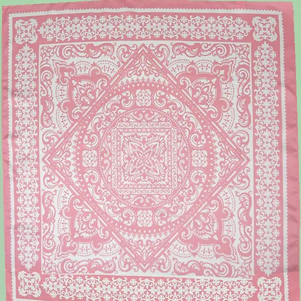 Josslyn Paisley Pink Silky Feel Bandana Scarf