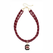 Canvas South Carolina Gamecocks Multi-Strand Beaded Necklace