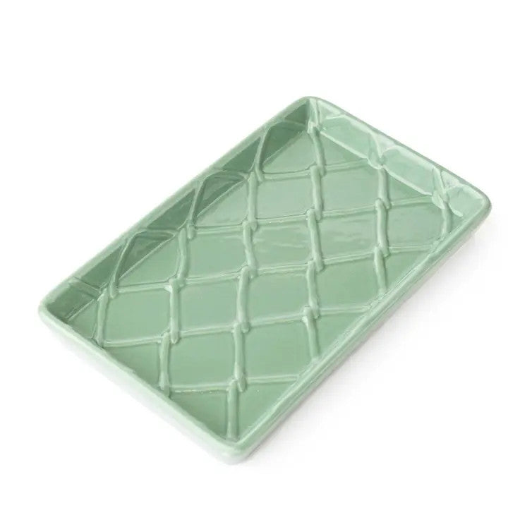8 Oak Lane Green Textured Guest Towel Tray
