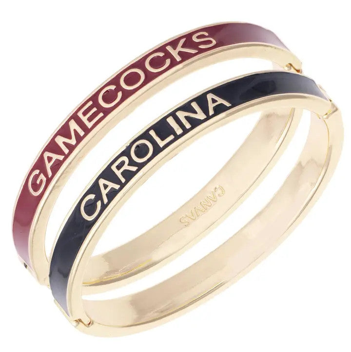 Canvas South Carolina Gamecocks Skinny Enamel Hinge Bangle