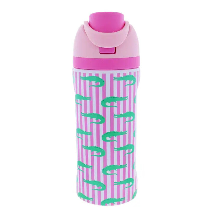 Jane Marie Kids Later, Gator 16 oz. Water Bottle with Straw Cap