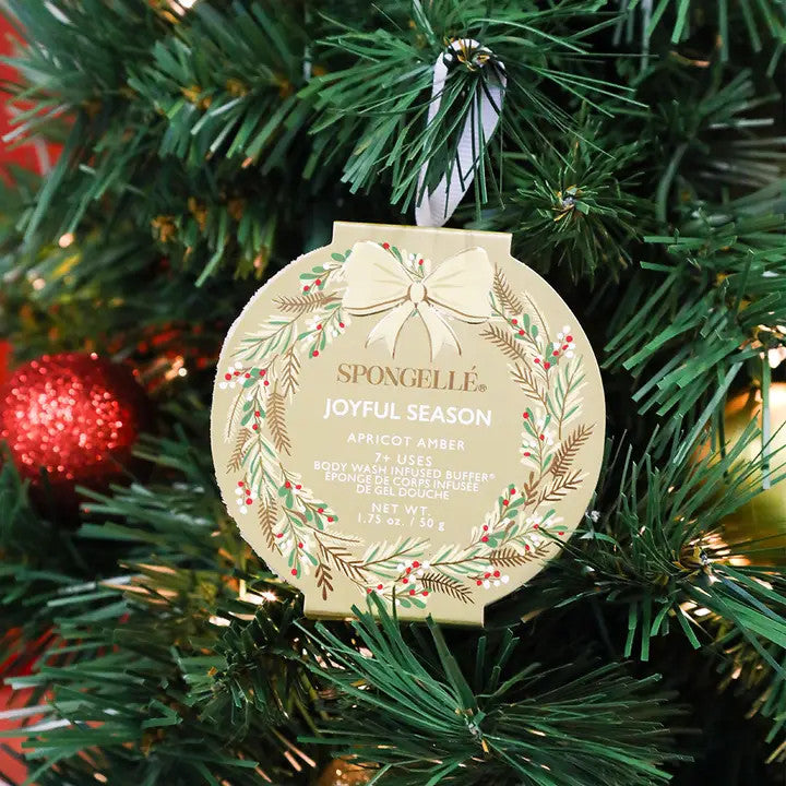 Spongelle Apricot Amber Holiday Wreath Body Buffer