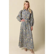 Olivaceous Women's Jasmin Floral Belted Maxi Dress