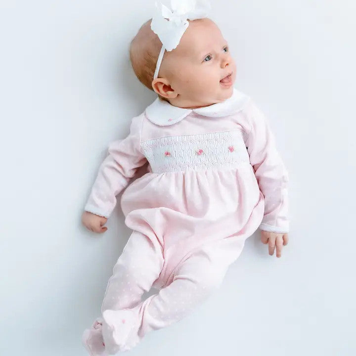 Magnolia Baby Mia's Classics Smocked Footie - Pink