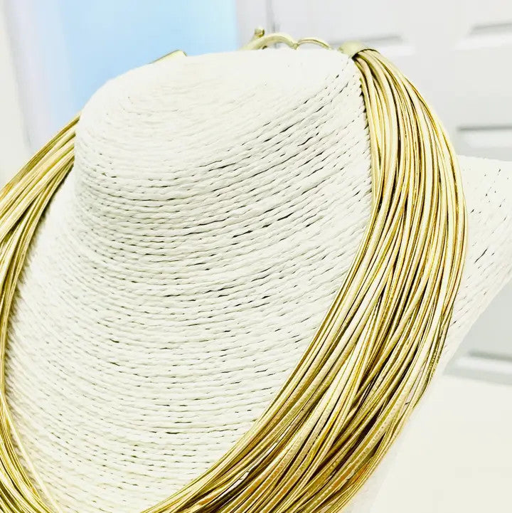 Two Forty Two Chic - Leatherette Strand - Gold