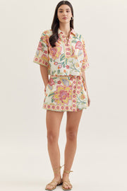Entro Women's Pink Botanical Wrap Skort