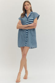Entro Women's Navy Stripe Mini Dress