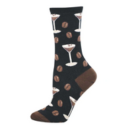 Socksmith Women's Espresso Martini Crew Socks – Black
