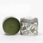 Greenleaf Silver Spruce Tin Candle