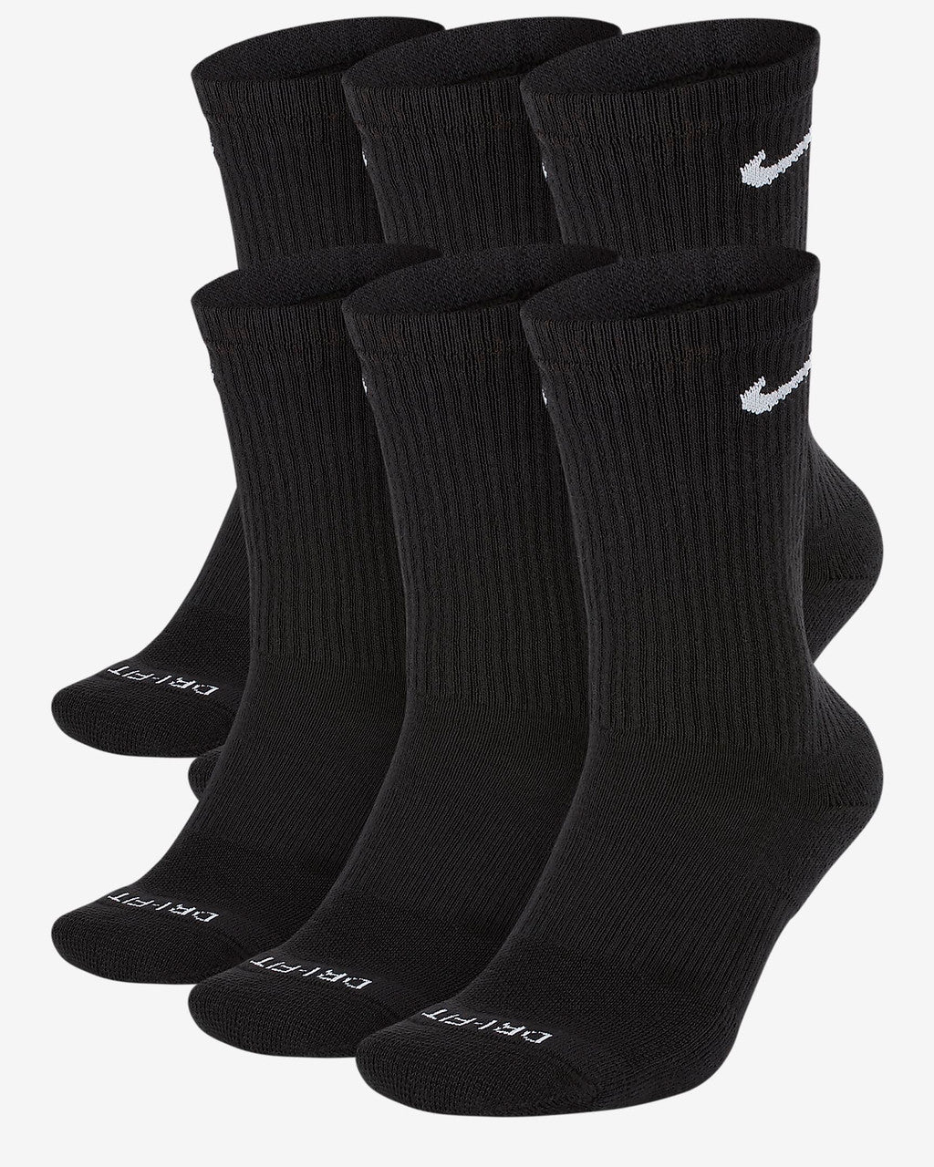 Nike Everyday Plus Cushioned Training Crew Socks - Black
