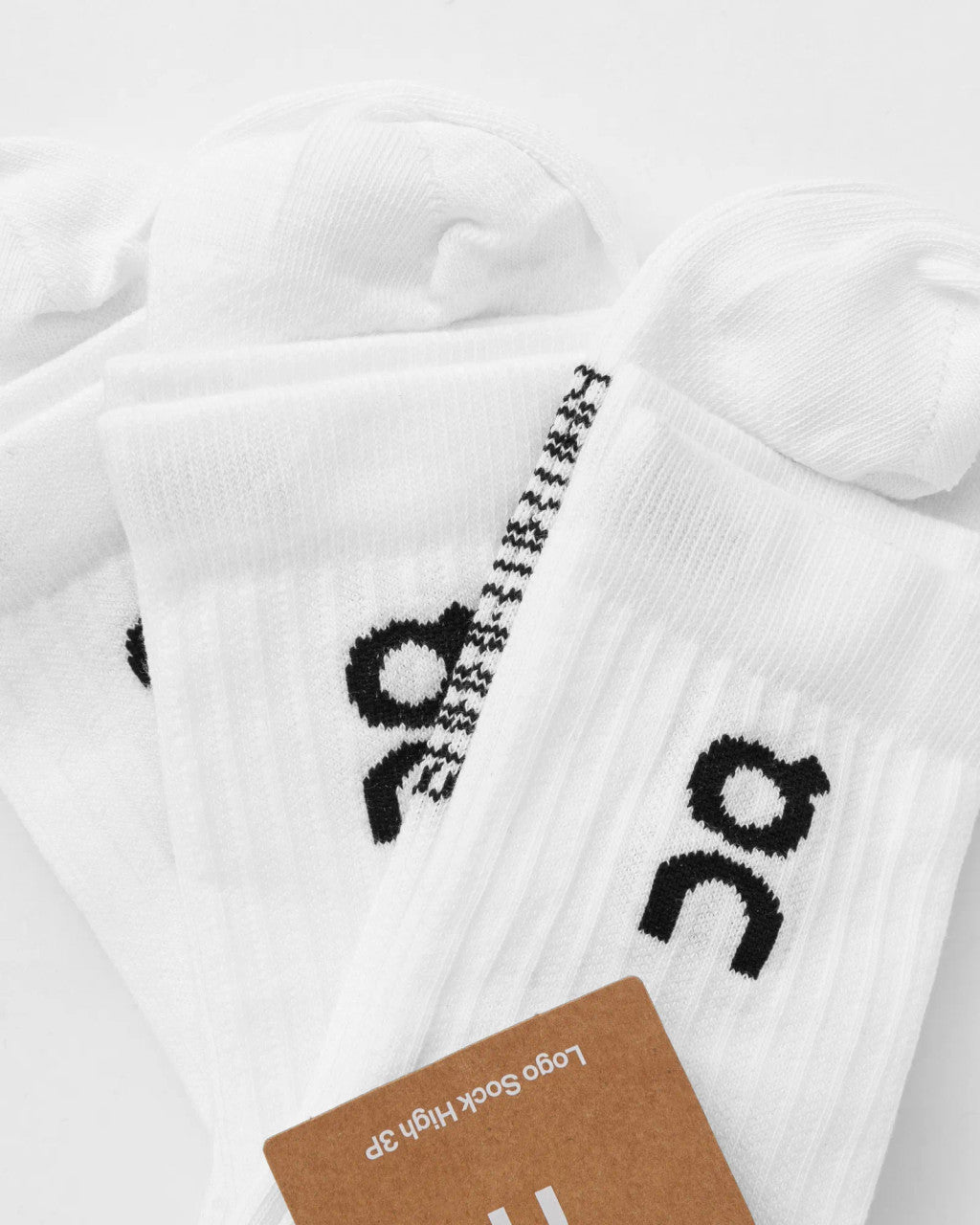On Cloud Running Logo High 3P Socks - White