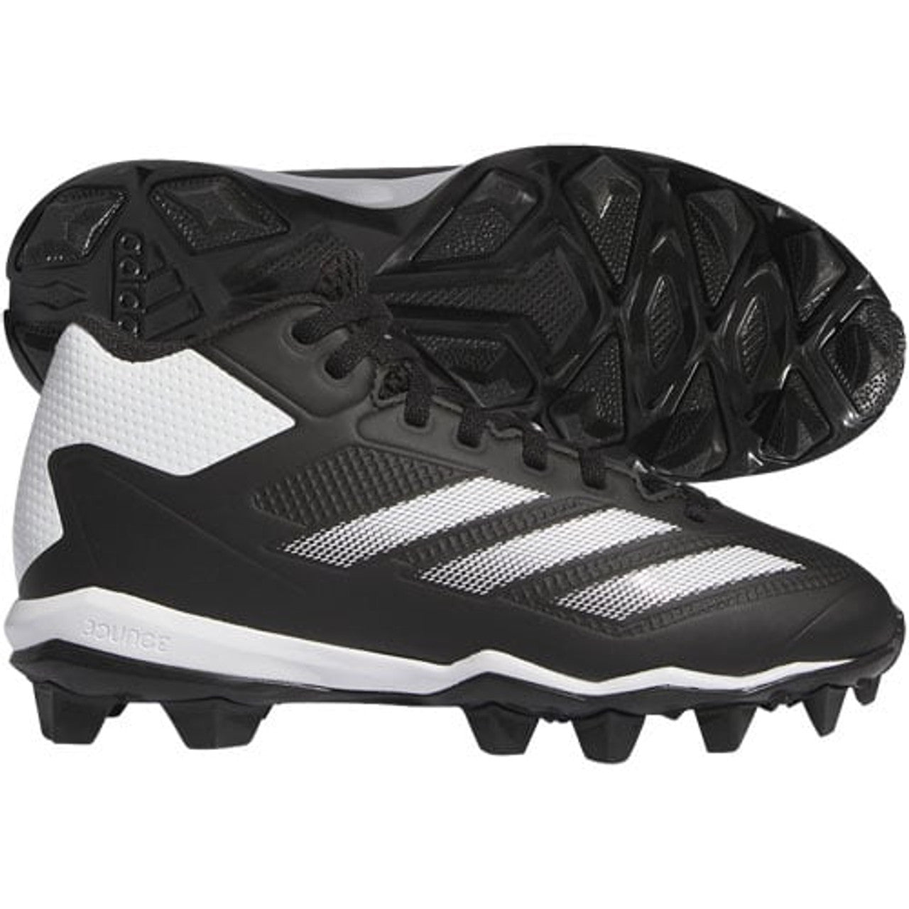 Adidas Youth Adizero Impact MD Cleat - Black/White