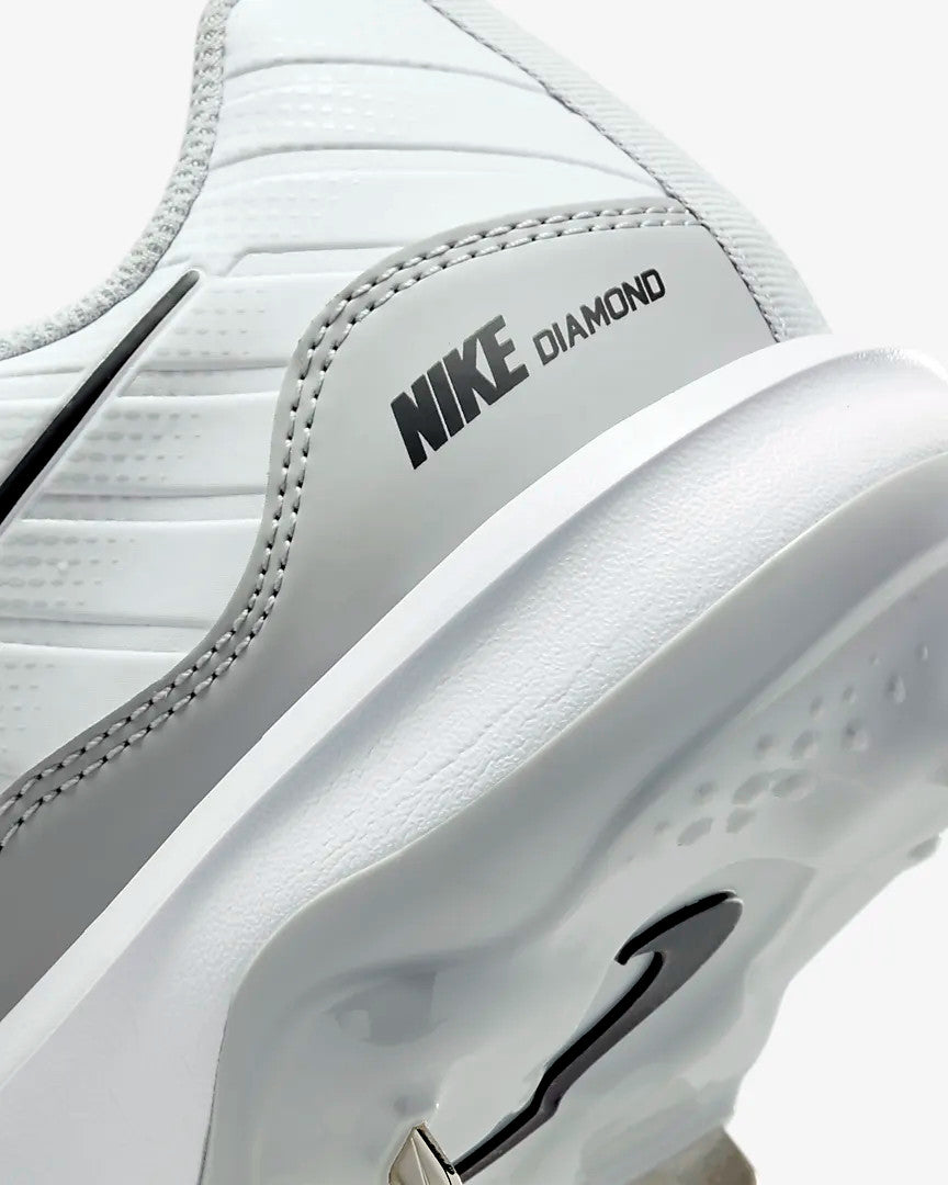 Nike Men's Alpha Huarache Varsity 4 Low Cleats- White