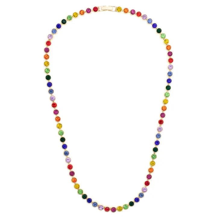 Canvas Gwen Rainbow Tennis Necklace