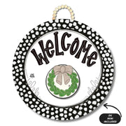 DK Designs Black and White Dot Door Hanger w/ Room For Mini