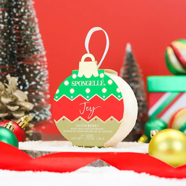 Spongelle Joy - Snowberry Holiday Ornament Buffer