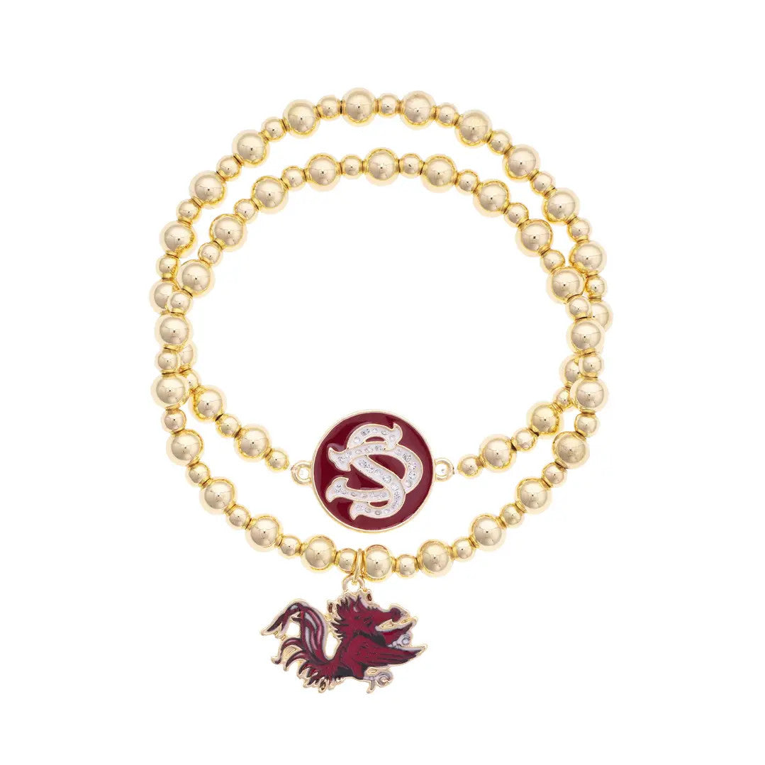 Canvas South Carolina Gamecocks Ball Bead Bracelet