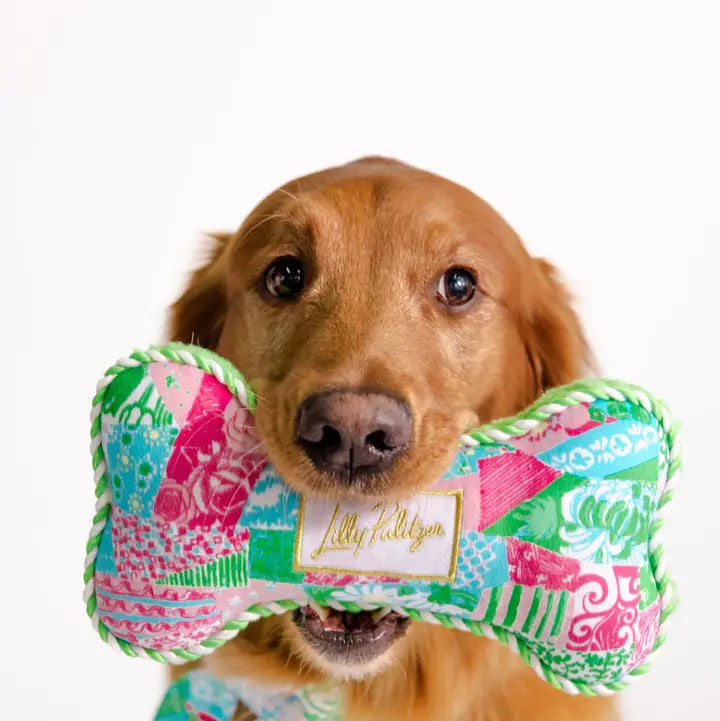 Lilly Pulitzer Crazy Quilt Home Pet Toy