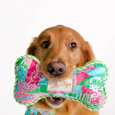 Lilly Pulitzer Crazy Quilt Home Pet Toy