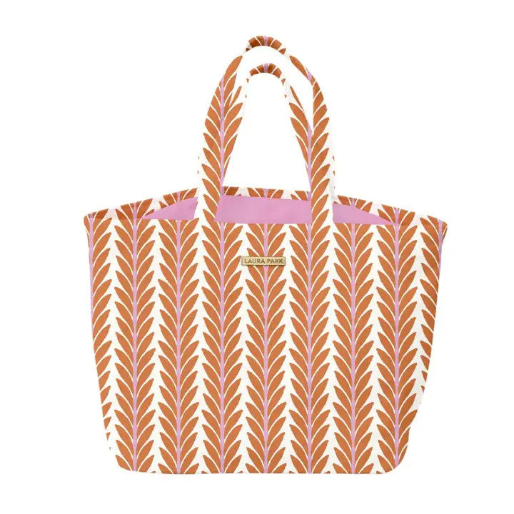 Laura Park Frond Orange Terry Beach Tote