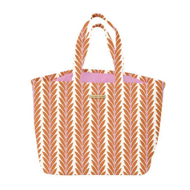 Laura Park Frond Orange Terry Beach Tote