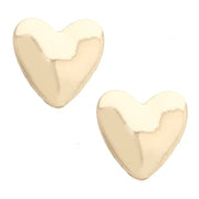 Canvas Caroline Heart Stud Earrings - Shiny Gold