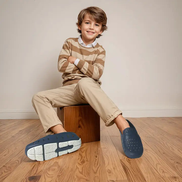 Floafers Kids Prodigy Driver - Navy Peony/Bright White