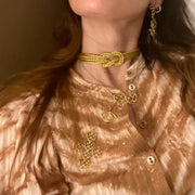 The Heart Knot Double Love Knot - Gold