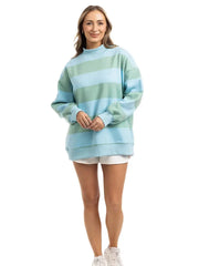Katydid Women's Striped Mockneck Sweatshirt