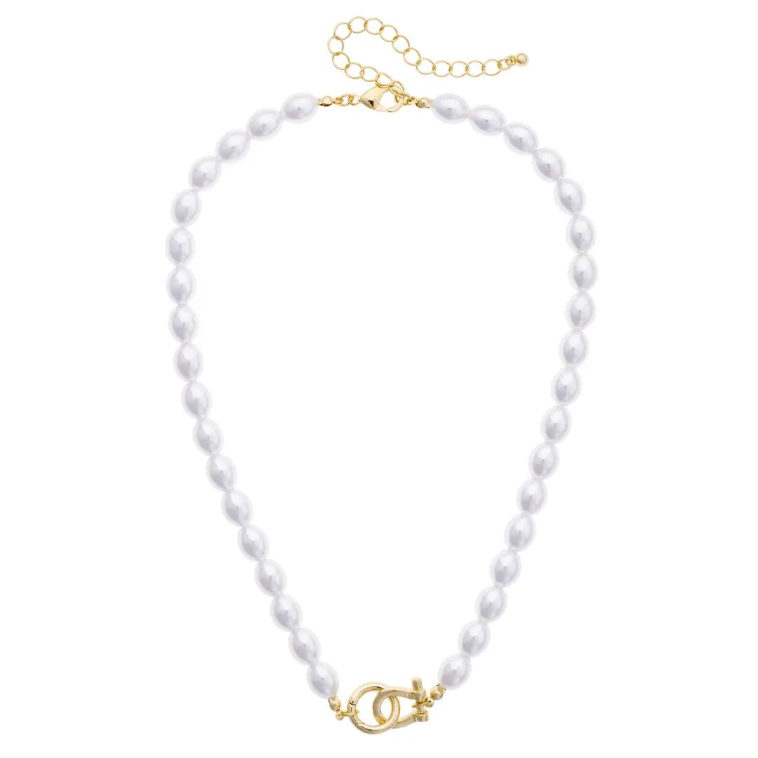 Canvas Celia Pearl Beaded Necklace - Ivory