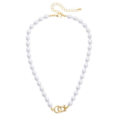 Canvas Celia Pearl Beaded Necklace - Ivory