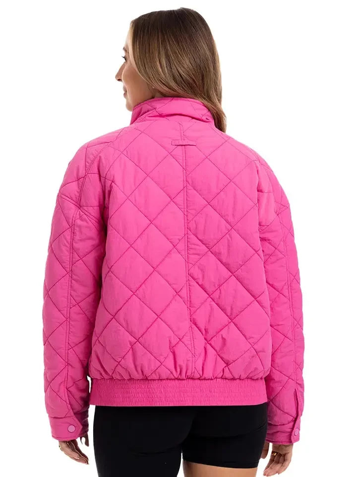 Katydid Women's Diamond Quilted Jacket - Hot Pink